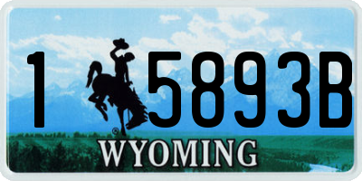 WY license plate 15893B