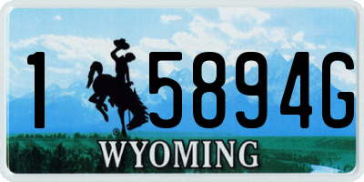 WY license plate 15894G