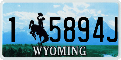 WY license plate 15894J