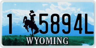 WY license plate 15894L