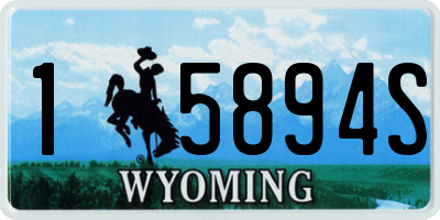 WY license plate 15894S