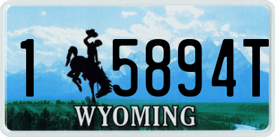 WY license plate 15894T