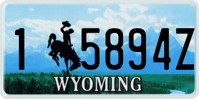 WY license plate 15894Z