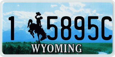 WY license plate 15895C