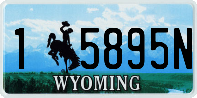 WY license plate 15895N