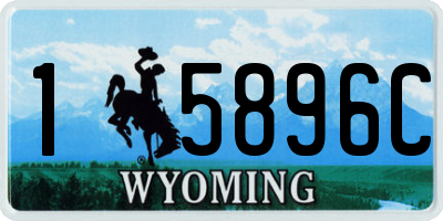 WY license plate 15896C