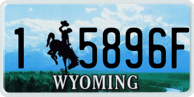 WY license plate 15896F