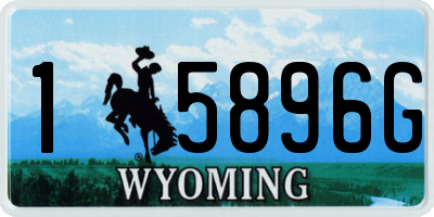 WY license plate 15896G