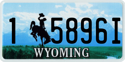 WY license plate 15896I