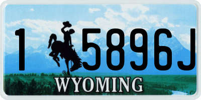 WY license plate 15896J
