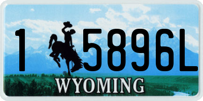 WY license plate 15896L