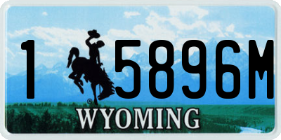 WY license plate 15896M