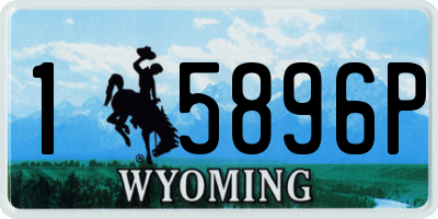 WY license plate 15896P