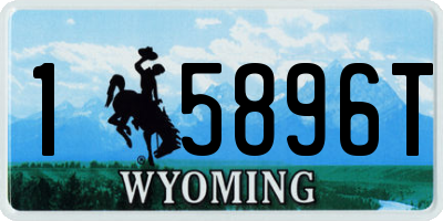 WY license plate 15896T