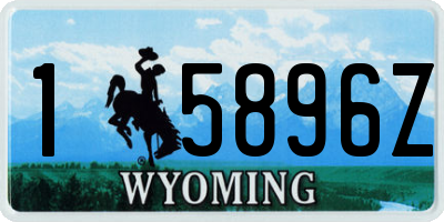 WY license plate 15896Z