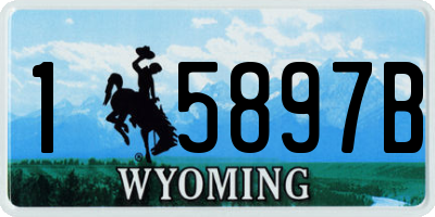 WY license plate 15897B