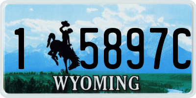 WY license plate 15897C