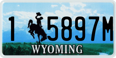 WY license plate 15897M