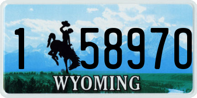 WY license plate 15897O