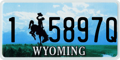 WY license plate 15897Q