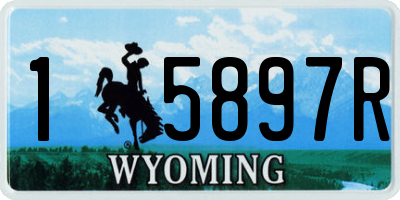 WY license plate 15897R