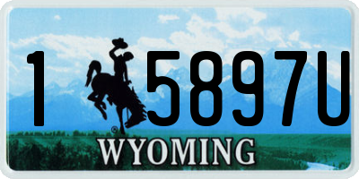 WY license plate 15897U