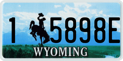 WY license plate 15898E