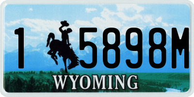 WY license plate 15898M