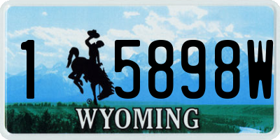 WY license plate 15898W