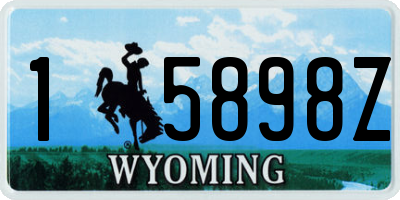 WY license plate 15898Z