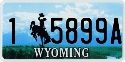 WY license plate 15899A