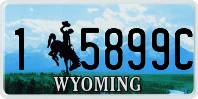 WY license plate 15899C