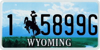 WY license plate 15899G
