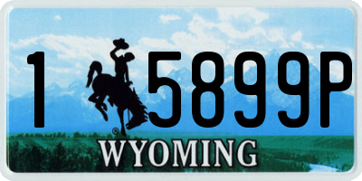 WY license plate 15899P