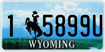 WY license plate 15899U