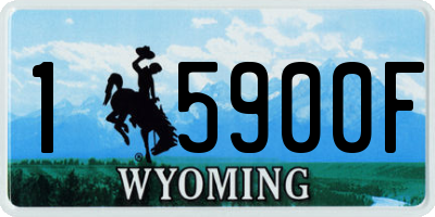 WY license plate 15900F
