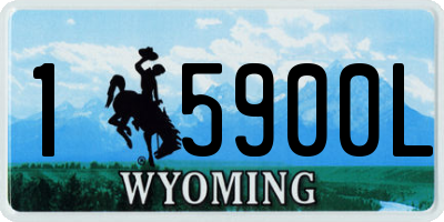 WY license plate 15900L