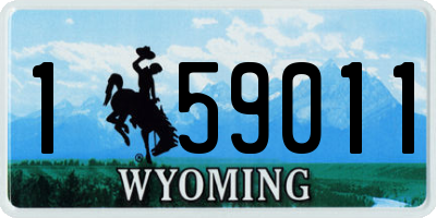 WY license plate 159011