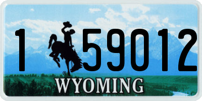 WY license plate 159012