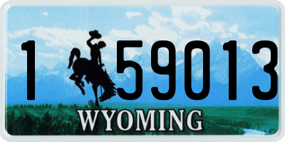 WY license plate 159013