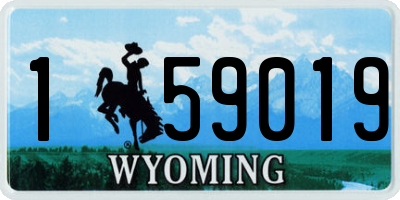 WY license plate 159019