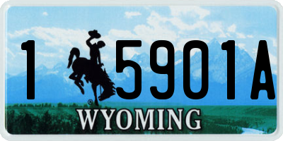 WY license plate 15901A