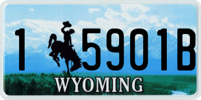 WY license plate 15901B