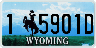WY license plate 15901D