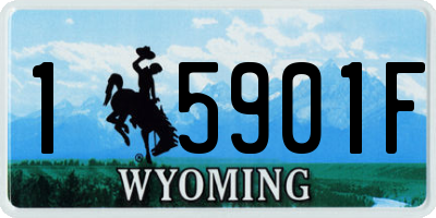 WY license plate 15901F