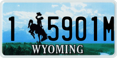 WY license plate 15901M