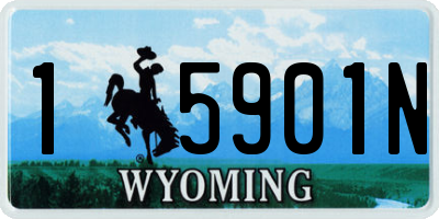 WY license plate 15901N