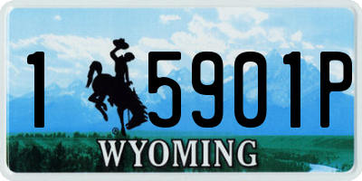 WY license plate 15901P