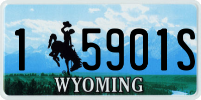 WY license plate 15901S