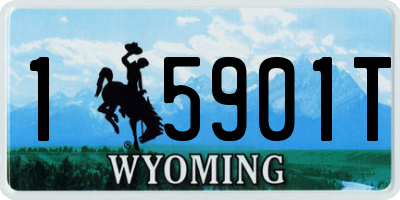 WY license plate 15901T